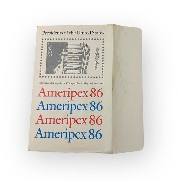 U.S. #2216-19
1986 22¢ AMERIPEX '86 Presidents
Set of 4 sheets in envelop - Picture 9 of 10